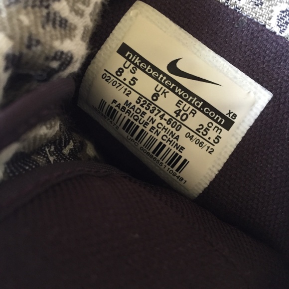 Nike Purple High Top Sneaker Women's Size 8.5 - Picture 7 of 12